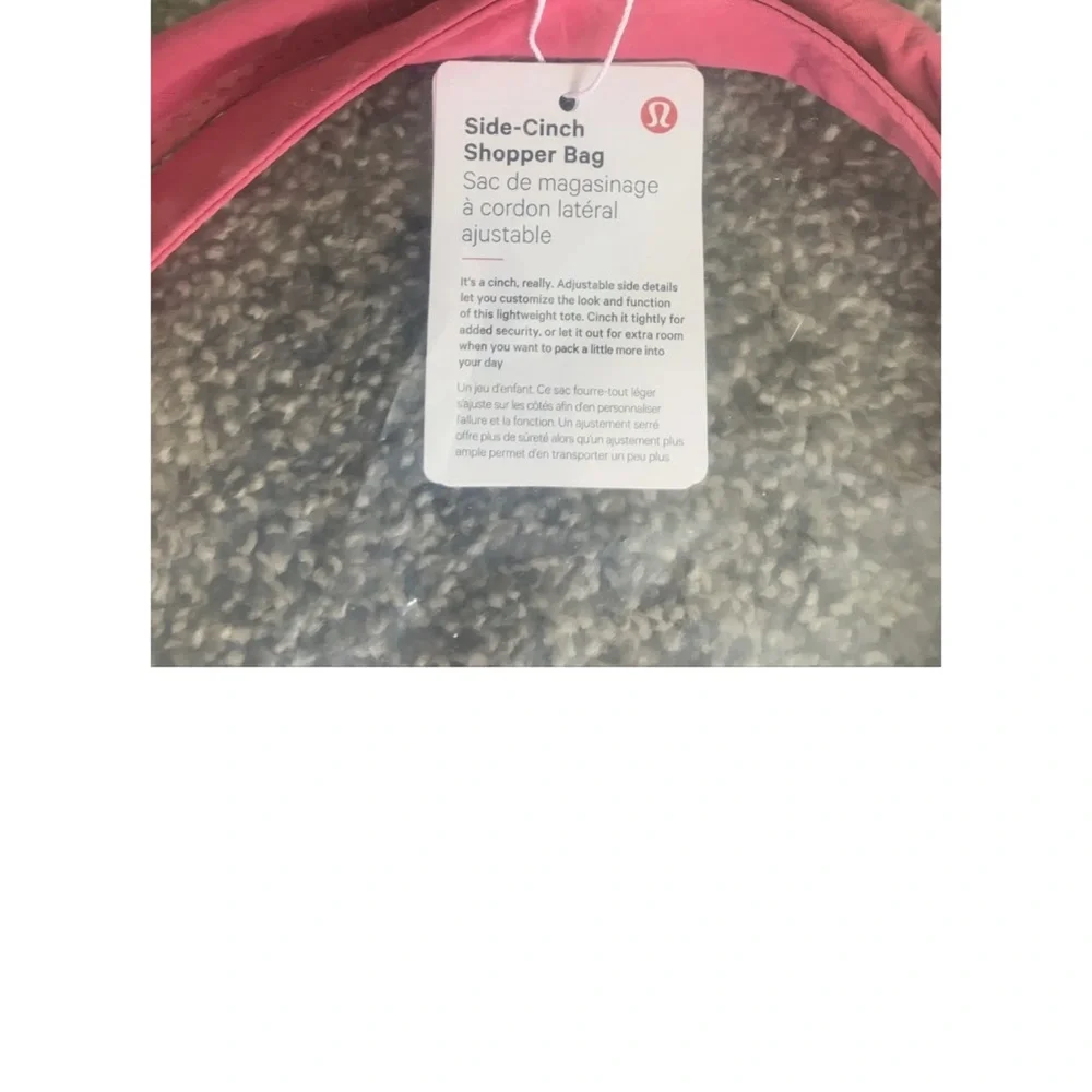 NWT 🍋 Lululemon Raspberry Coulis Side Cinch Shopper Bag